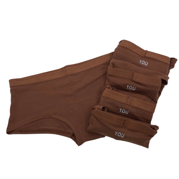 Women's organic cotton boy shorts - pack of 5