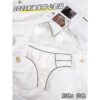 Cross Thongs Silky Shinny Light Padded Bra & Panty Set