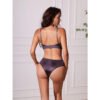 Cross Thongs Silky Shinny Light Padded Bra & Panty Set